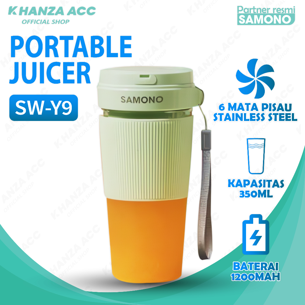 KHANZAACC SAMONO SW-Y9 Portable Juicer 350ml Large Capacity