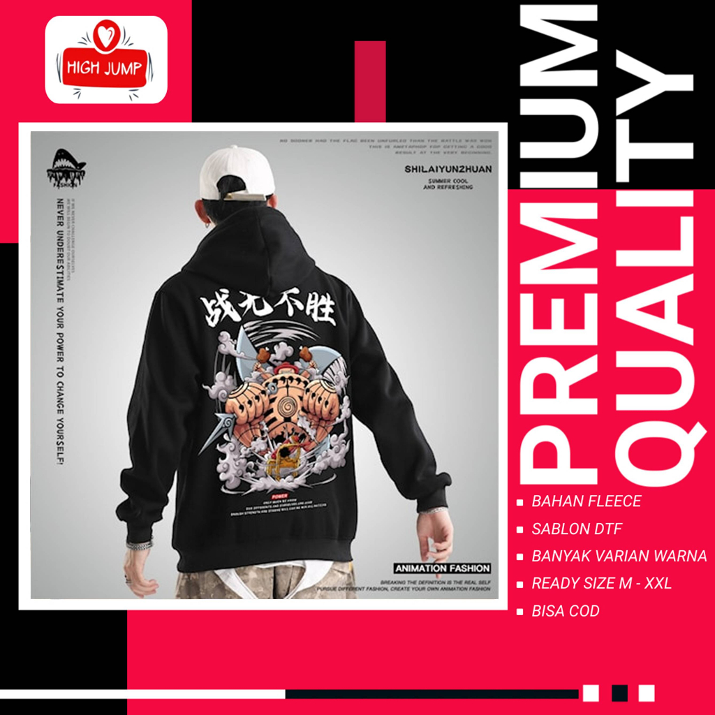 Suiter Hoodie One Piece Aesthetic Distro Cowok Cewek Unisex Sweater Hodie Anime Luffy Keren Pria Wan
