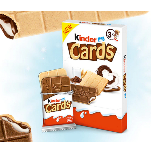 KINDER CARDS - Coklat Kinder Import Eropa [76,8Gram] isi 3 pack - total 6 pcs
