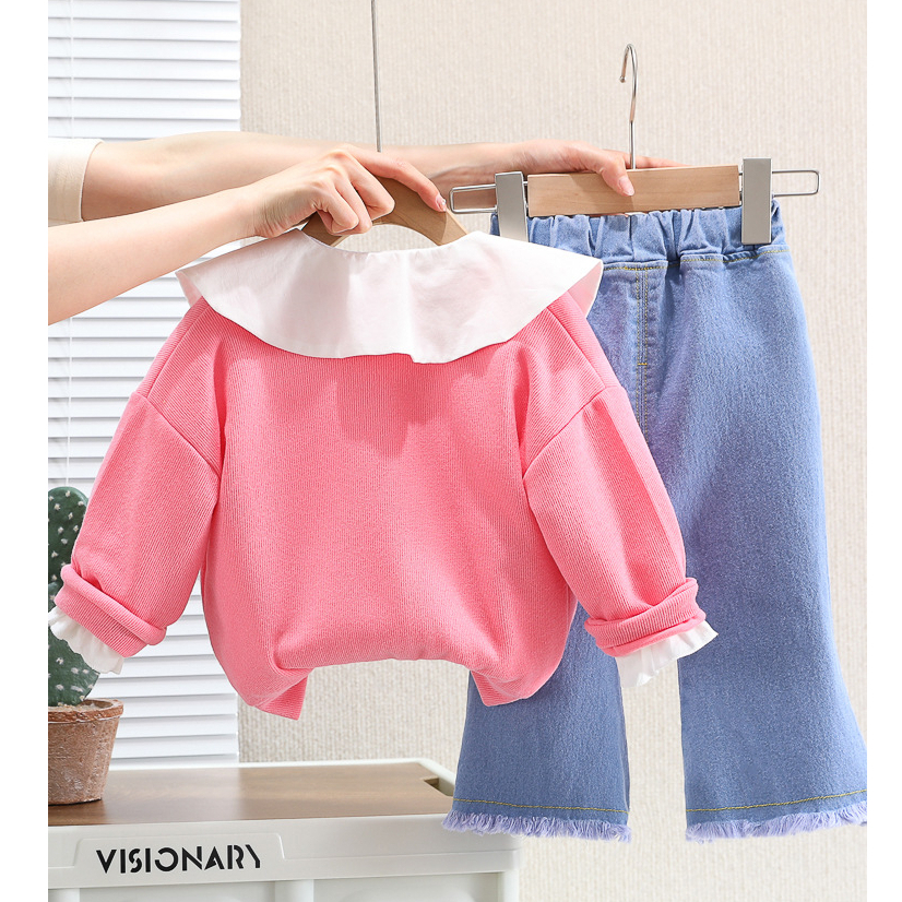 Setelan Anak Perempuan Import Baju Anak Cewek Set 3in1 CARLA