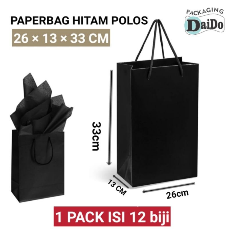 

ISI 12 BIJI paper bag murah 26x13x33 pb5 | kantong | tas kertas | paperbag polos