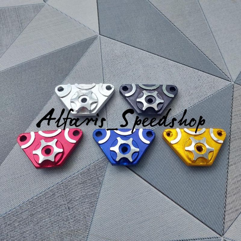 Adaptor pendingin mesin oil cooler honda bebek supra grand legenda prima star impressa adaptor oil cooler pendingin mesin honda grand supra prima impressa star legenda bahan almunium warna lengkap