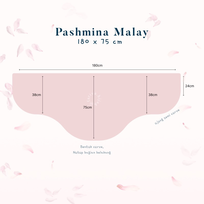 Pashmina Malay Ceruty Babydoll Curve Oval