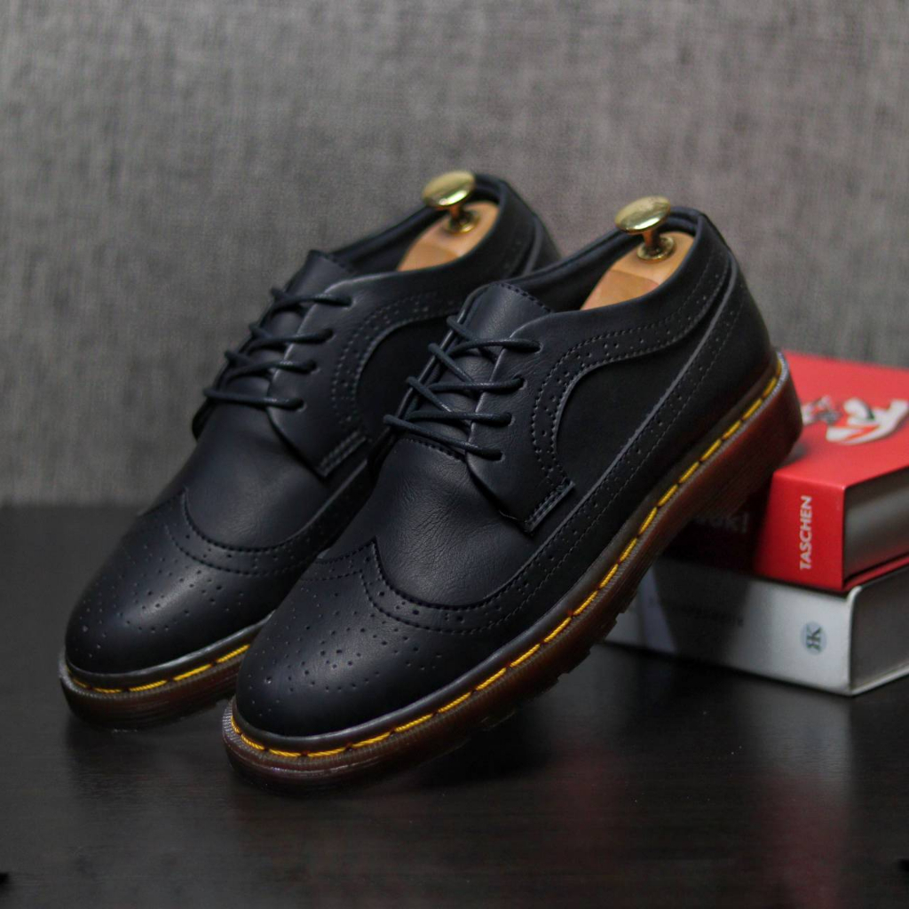 Sepatu Dr MRTIN Formal Pantofel pria Resmi Formal Hitam Kuliah Kantor Kerja PNS Guru SMITH LORD 400