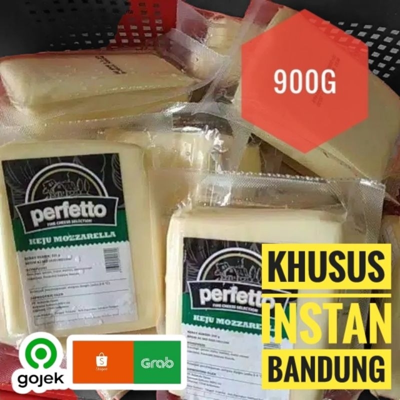 

Keju Mozzarella Perfetto 1kg, 900g, 200g Halal Murah instan Bandung