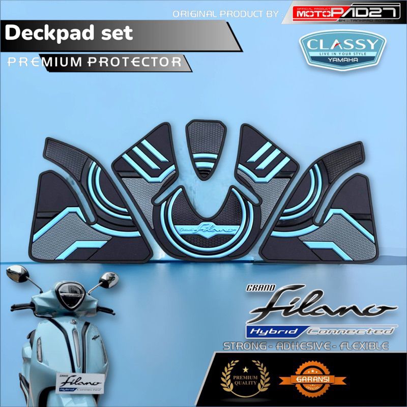 Motopad27 stiker deckpad tankpad protector rubber grand filano 2023