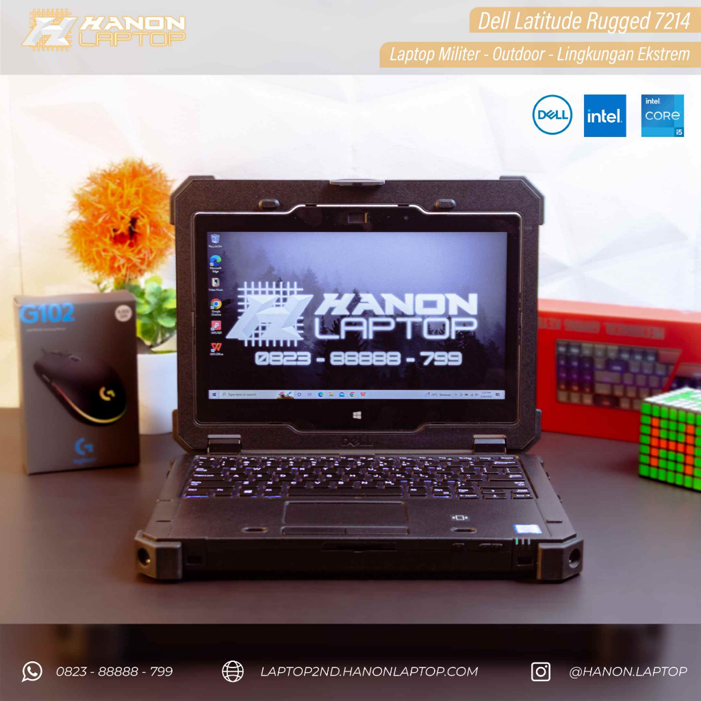 DELL LATITUDE 7214 RUGGED EXTREME CORE I5 6300U RAM HINGGA 32GB SSD HINGGA 1TB MULUS KEYBOARD WARNA 