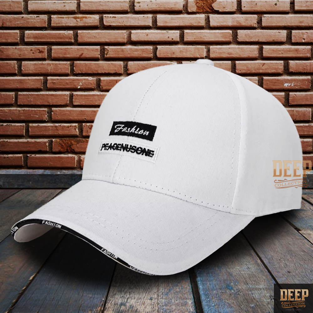 Topi Baseball Pria / Wanita Dewasa | Topi Putih Cowok / Cewek Kekinian | Topi Fashion Casual Korea C