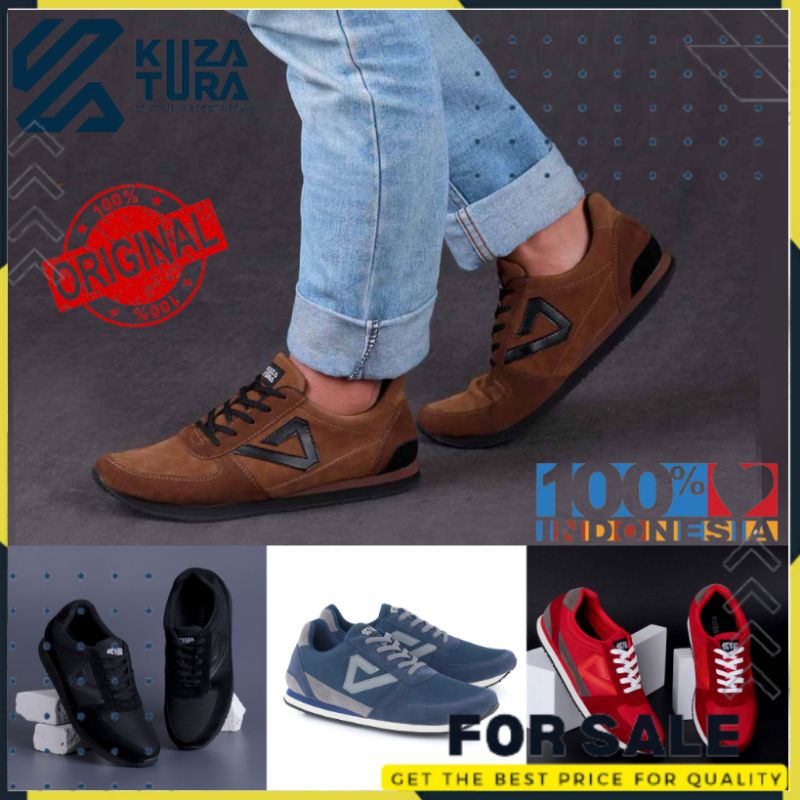 Sepatu Pria Original Kuzatura Kzr H5144 Sneaker Kats kasual sporty bahan suede dijamin berkualitas
