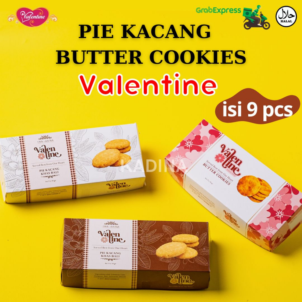 Butter Cookies isi 9 | Pie Kacang isi 9 Valentine Oleh-oleh khas Bali | Kue Kering Lebaran