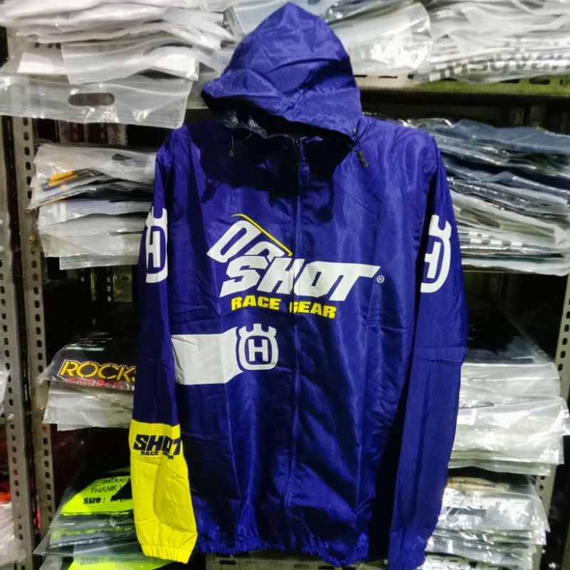 JAKET RUNING PARASUT HUSQVARNA MX TRAIL MOTOR CROSS RACING