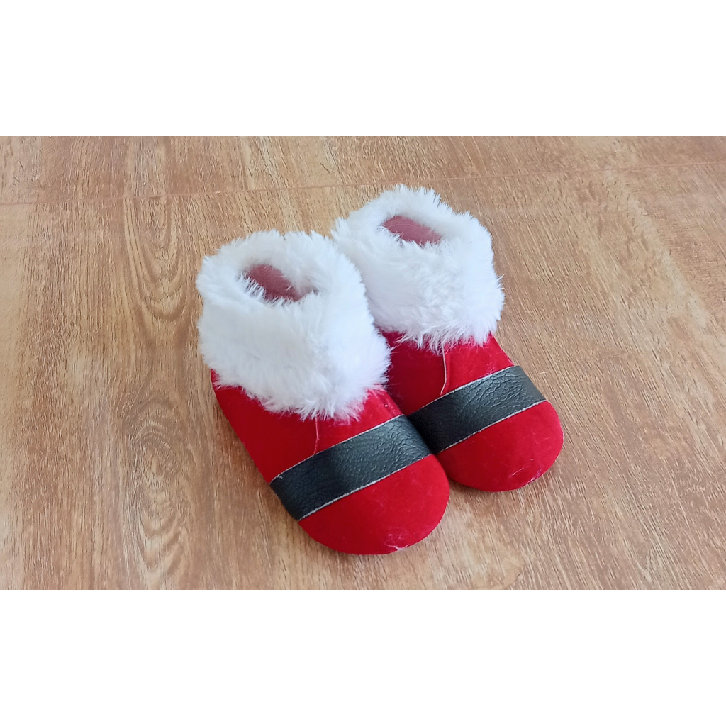 Sepatu bayi prewalker boots anak perempuan motif bulu