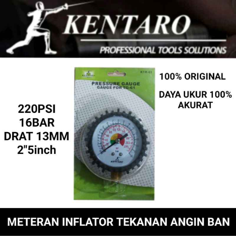 meteran inflator / meteran tekanan angin ban Kentaro japan quality