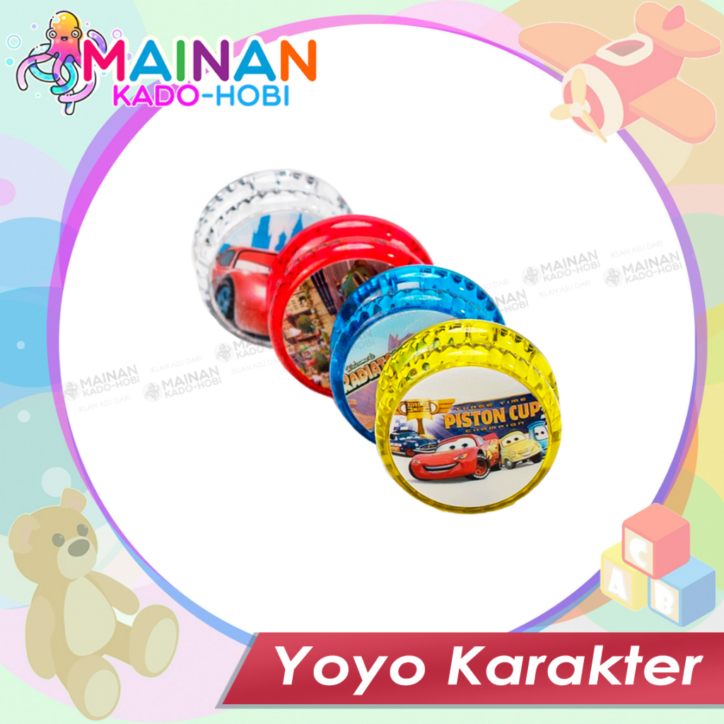 MAINAN YOYO ANAK LAMPU LED KARAKTER MOBIL CAR