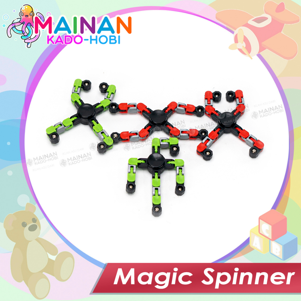 MAINAN ANAK EDUKASI PUTAR GANGSING SPINNER FIDGET ROBOT