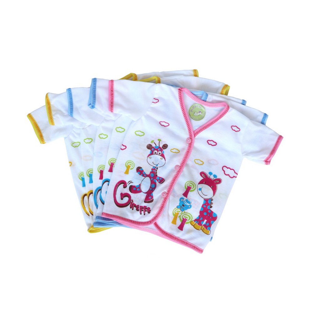 Alecang Store 6 Pcs Setelan Baju Lengan Pendek bayi dan Celana Pendek bayi Stelan Bayi