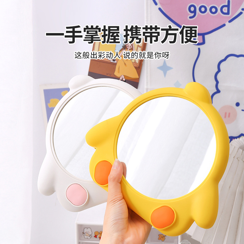 Cermin Meja Cermin Rias Model Pinguin Dengan Penyangga Dapat Digantung Portable Mirror Dekorasi Kaca Meja Make Up Aesthetic Ala Korea Minimalis Desktop Mirror