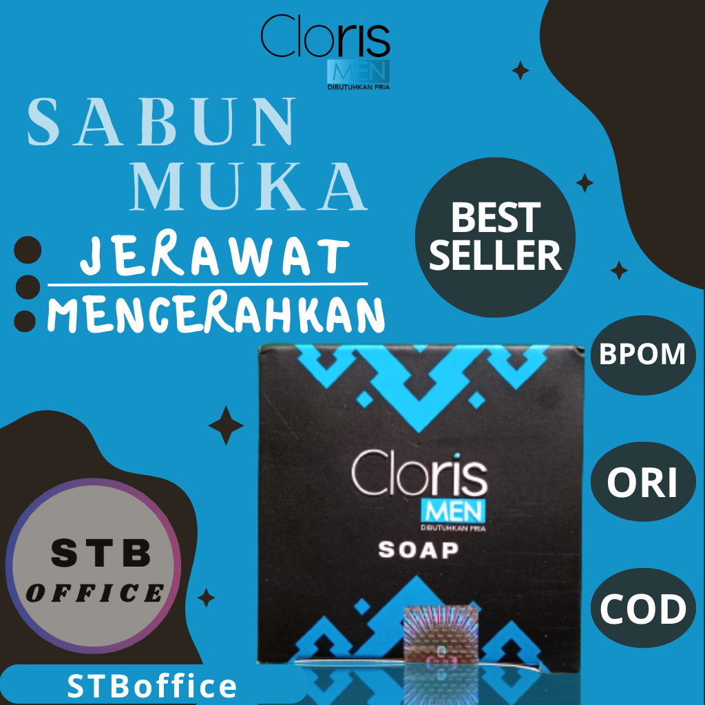 Clorismen Soap Sabun Cloris Pembersih Wajah Muka Pria Bersihkan Minyak Berlebih Jerawat Beruntusan Facial Wash Men Cowok