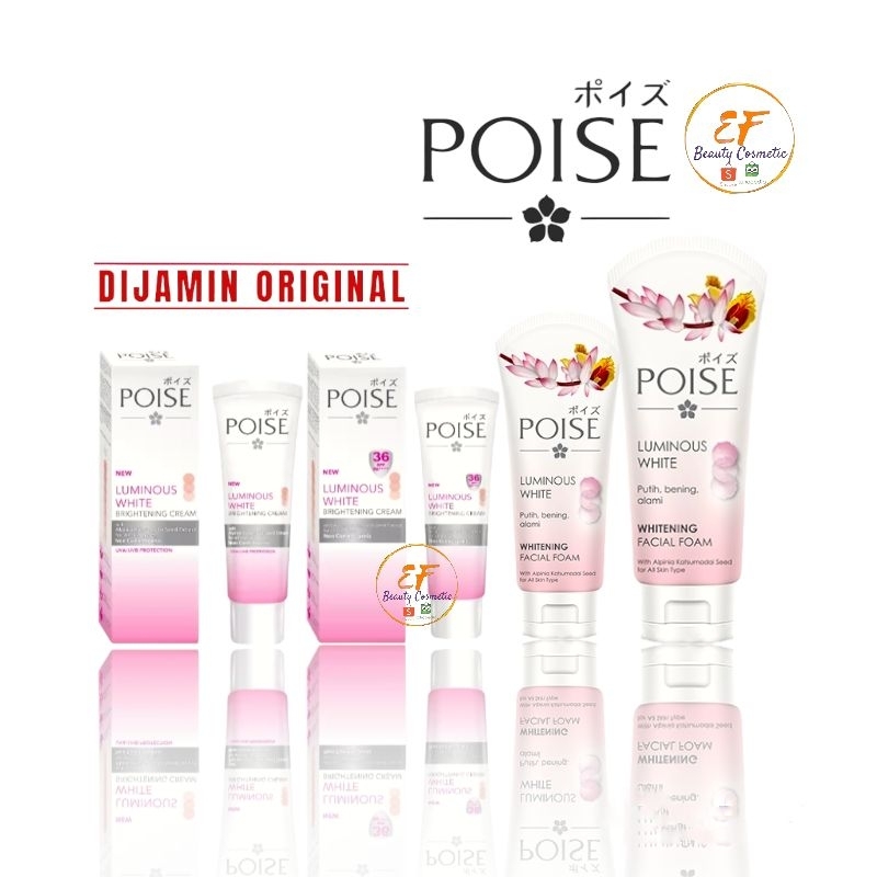 POISE Paket/Satuan Luminous White Brightening Cream Spf 36 | Non Spf Moisturizer Cream - Krim Pencer