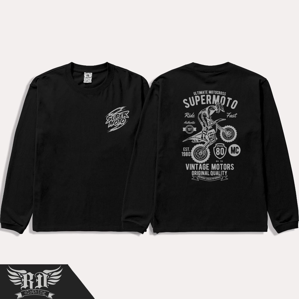 kaos supermoto lengan panjang / kaos supermoto