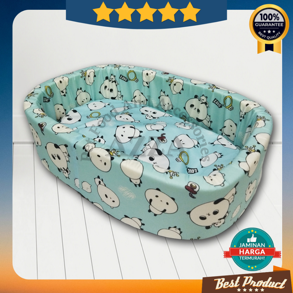 Pet Bed - Kasur Kucing Anjing Spon Termasuk Matras Silicone Kualitas Premium Ukuran S M L XL