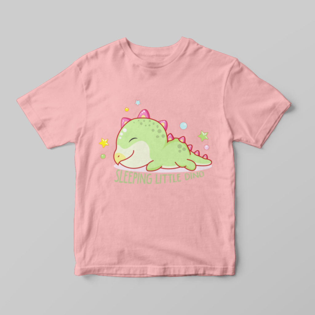 Kaos Anak Sleeping Dino - Atasan Anak Laki Laki dan Perempuan