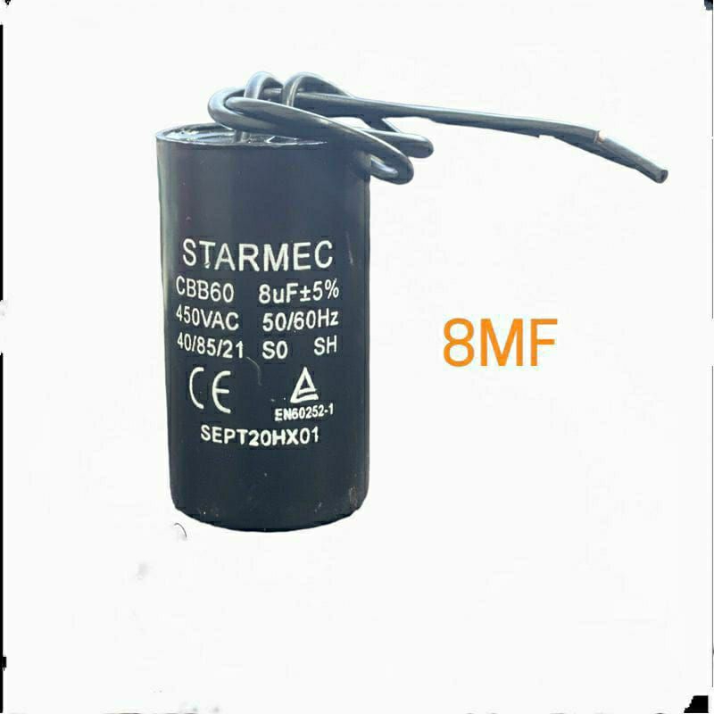 Kapasitor  4UF  6UF  8UF  10UF  11UF 12UF  Mikro , Capasitor , MESIN CUCI  /  POMPA AIR  2 Kabel SINGLE ini