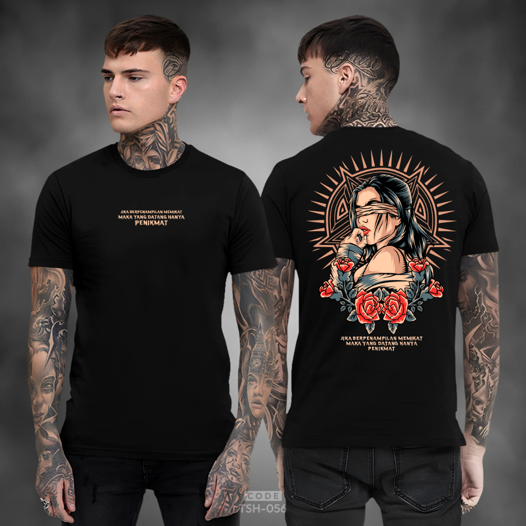 KAOS SATANIC JIKA BERPENAMPILAN MEMIKAT MAKA YANG DATANG HANYA PENIKMAT KAOS PAKAIAN PRIA TERBARU