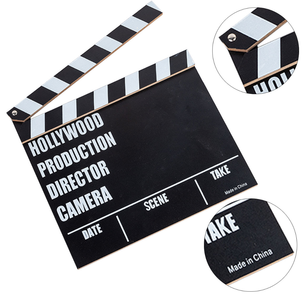 Woopower Profesional Clapper Board Wood Classical Woopower Props Decorate