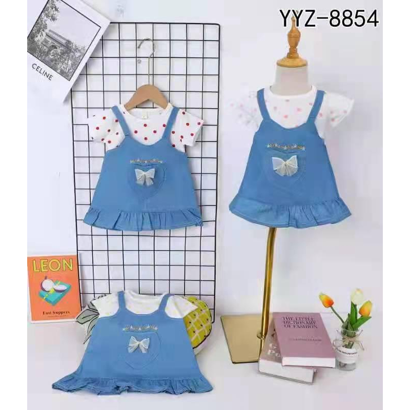 Dress Bayi Perempuan Lengan pendek Import /Baju Bayi Dress Katun Impor /Baju Anak Impor levis untuk umur 0-2 tahun