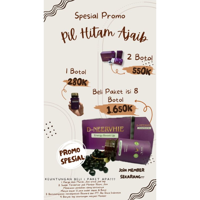 Pil Hitam D-Neervhie herbal Mengobati Penyakit Stroke