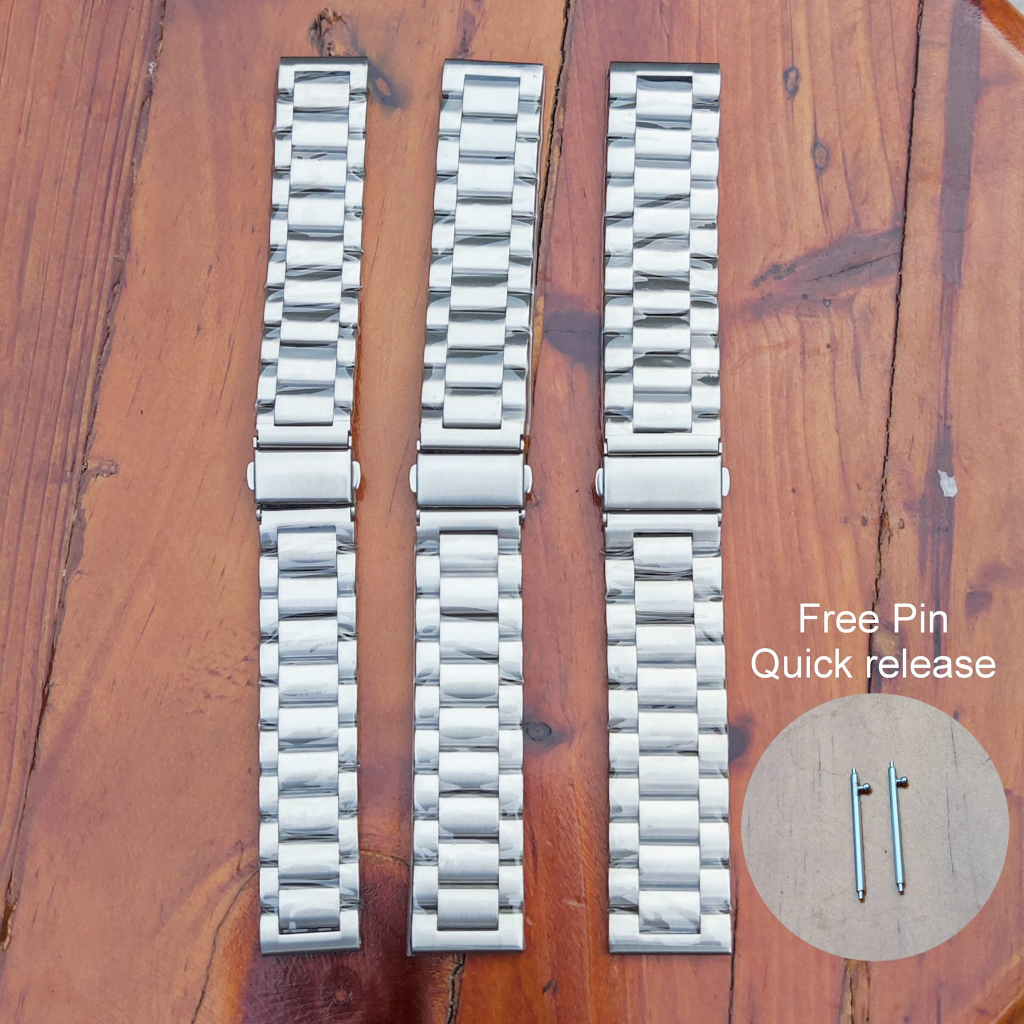 STRAP TALI JAM TANGAN RANTAI STAINLESS STELL PIN QUICK RELEASE