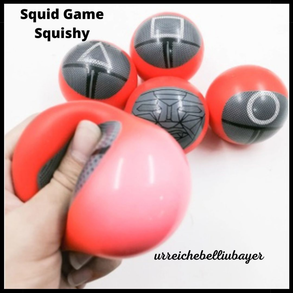 ✅ [ COD ] urreichebelliubayer ✨ Mainan Anak Squid Game Squishy Squishi Anti Stres Karet Karakter Vir