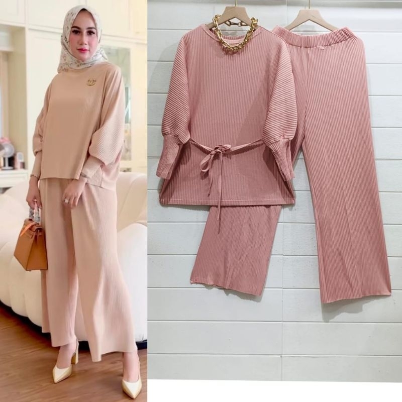 Setelan celana plisket premium ld 110 - 120 cm