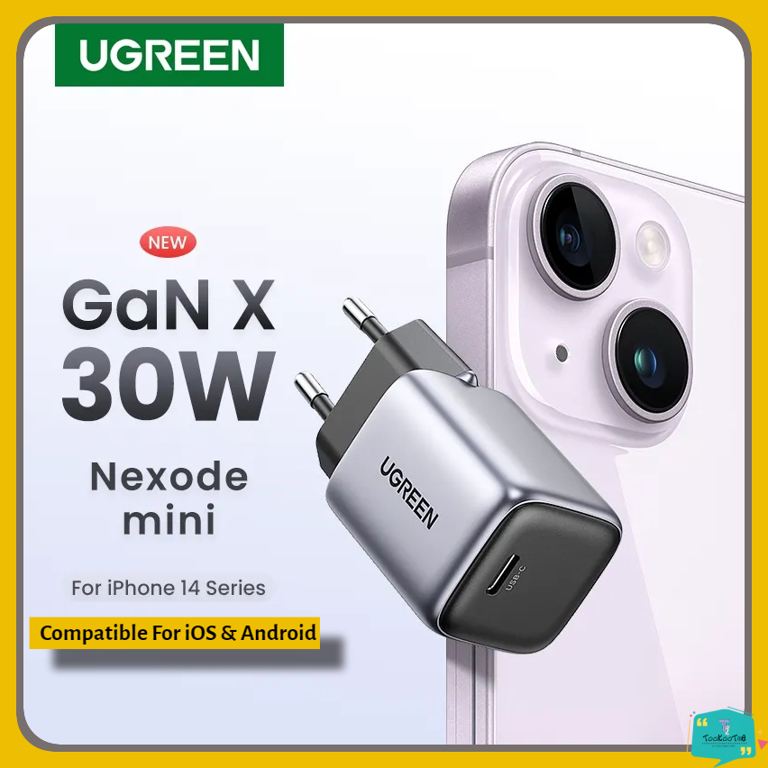 Ugreen GAN Charger 30W Type C Fast Charging PD QC For Iphone SFC