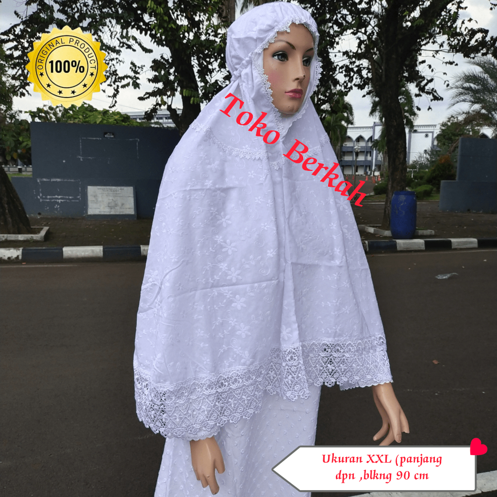Bergo katun haji dan umroh ukuran Super Renda RK