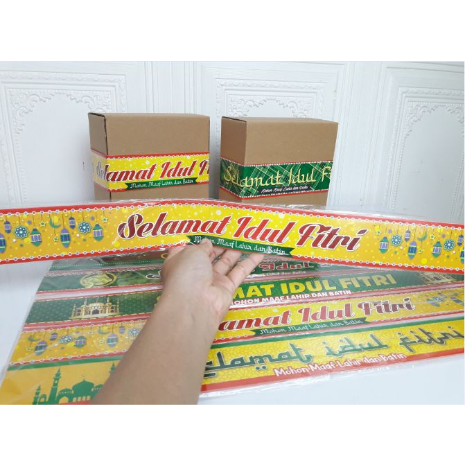 paper belt idul fitri / belt hampers / label hampers / label idul fitri