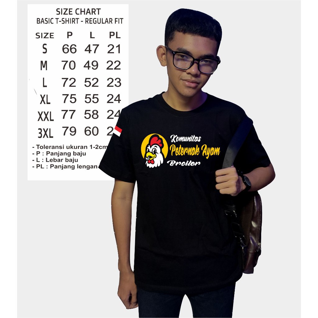 KAOS PETERNAK AYAM BROILER BAJU AYAM BROILER TERBARU BAHAN BERKUALITAS | DEXTER STORE