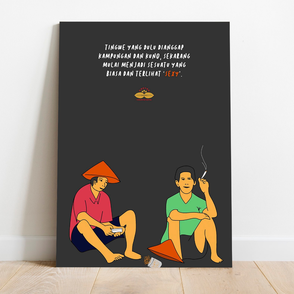 Poster Tingwe Dianggap Kampungan dan Kuno Sekarang Terlihat Biasa MDF