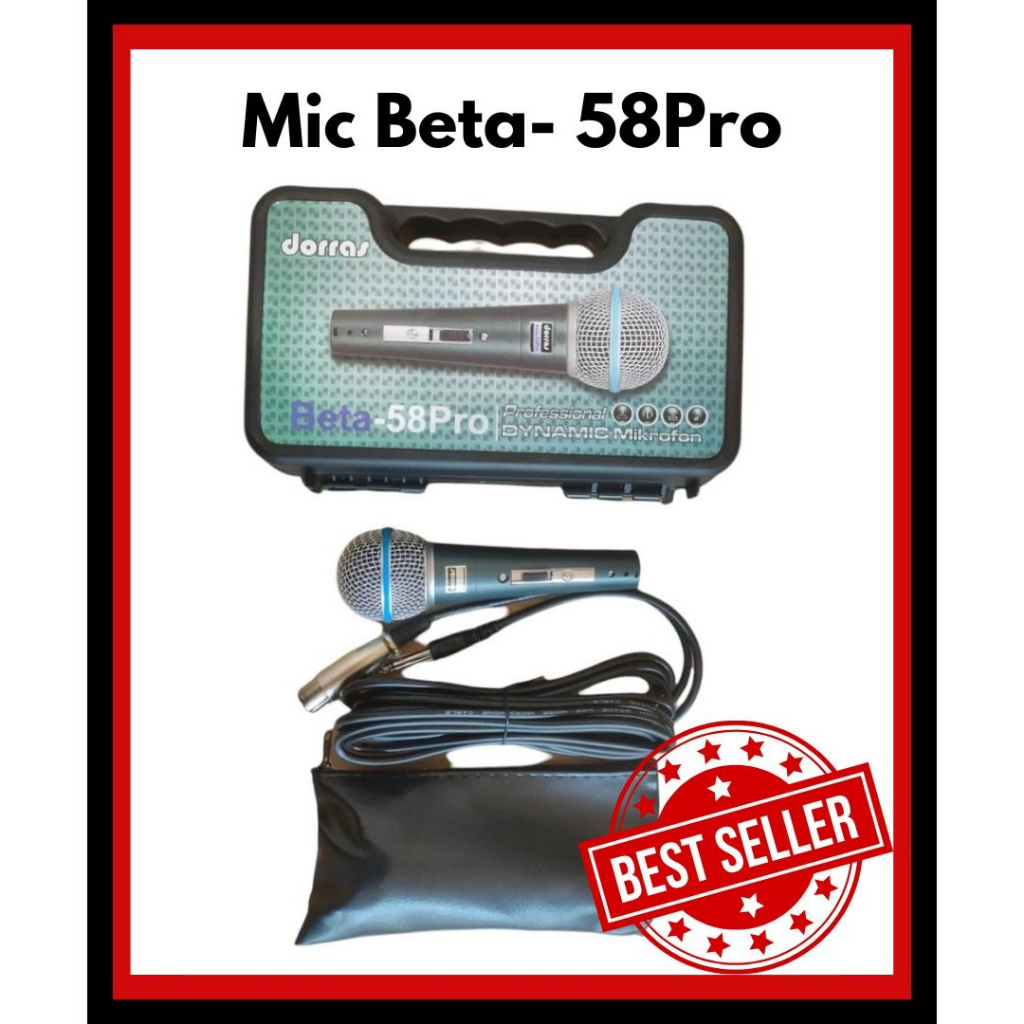 Microphone Kabel Profesional Dorras Beta-58Pro Microphone KaraokeKoper Exclusive