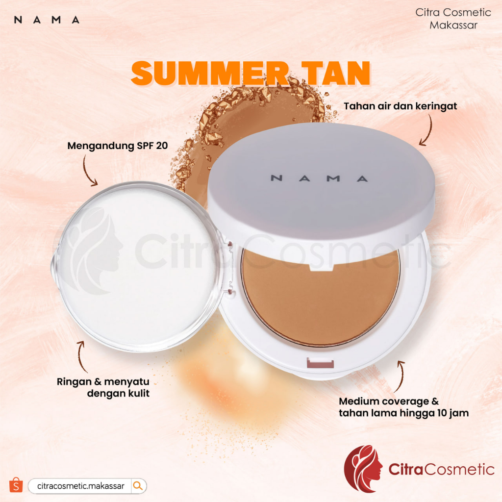 NAMA Power Powder Matte Finish Compact Series | Moon Light | Summer Tan