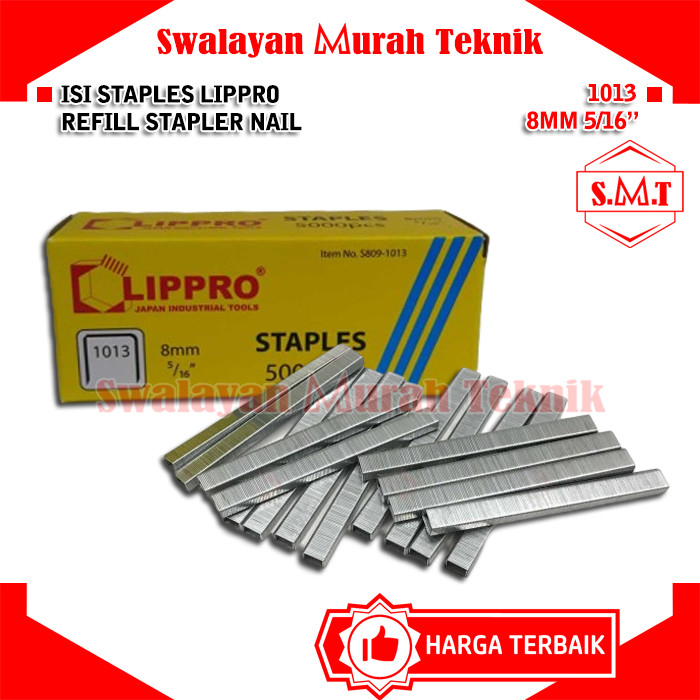 

LIPPRO 1013 Isi Staples Tembak Jok 8mm 5000 pcs Paku Tembak Stapler