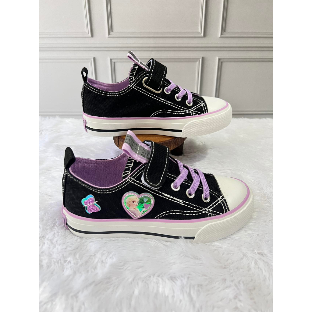 J065 IMPORT Sepatu Anak Import Kids Sneakers Sekolah Anak Perempuan Karakter Frozen Elsa Size 25-37