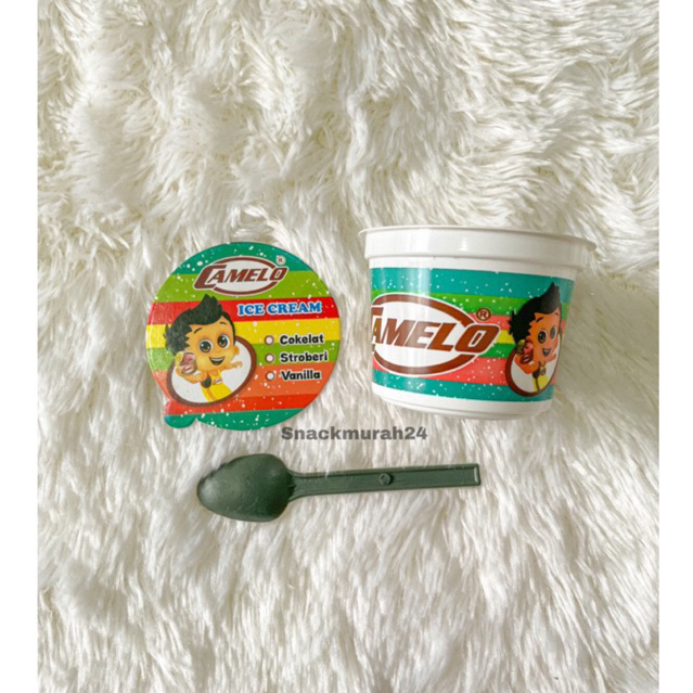 Cup Es Krim Camelo 50 ML dengan Tutup dan Sendok