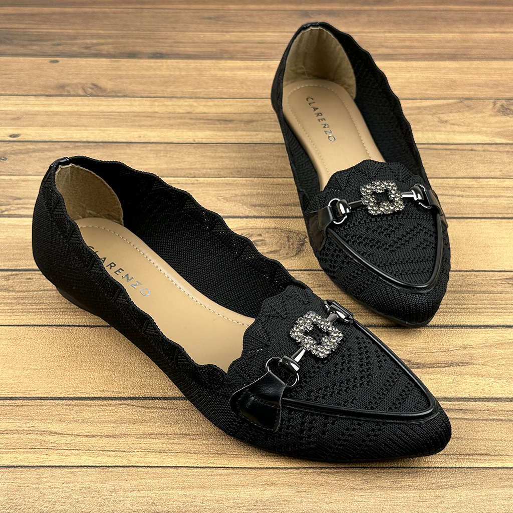 SEPATU FLAT WANITA RAJUT ACECORIS DR06 ~ CLARENZO
