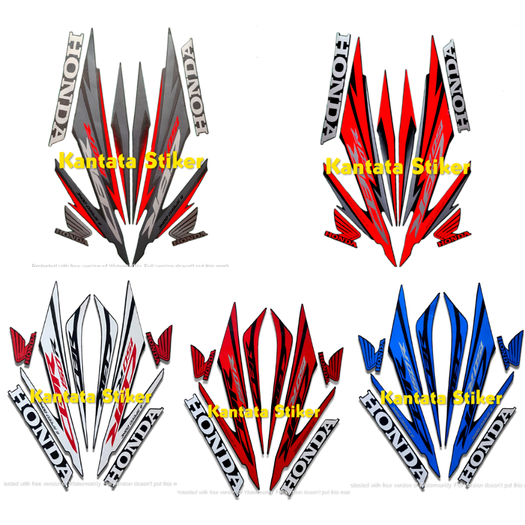 STIKER STRIPING LIS LES BODY MOTOR HONDA CBR 150R 2017 2018 STANDAR FULL SET