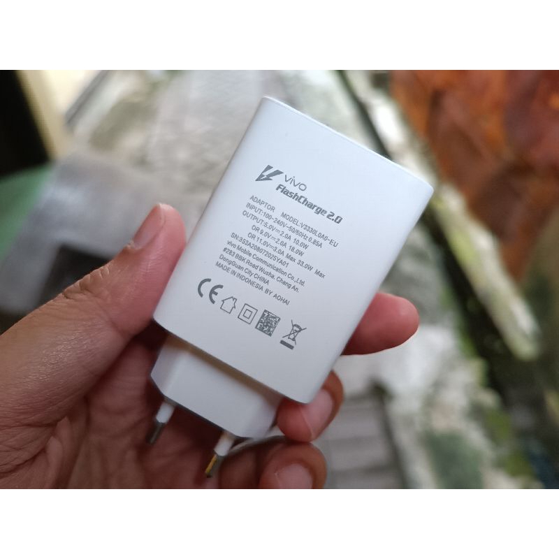 (MADE IN INDONESIA) Charger CAS ORIGINAL VIVO V17 V19 S1/S1 PRO Y21 Y22 Y23 Y30 Y33S Y50 Y51 Y70 Type C Tipe C Fastcharging