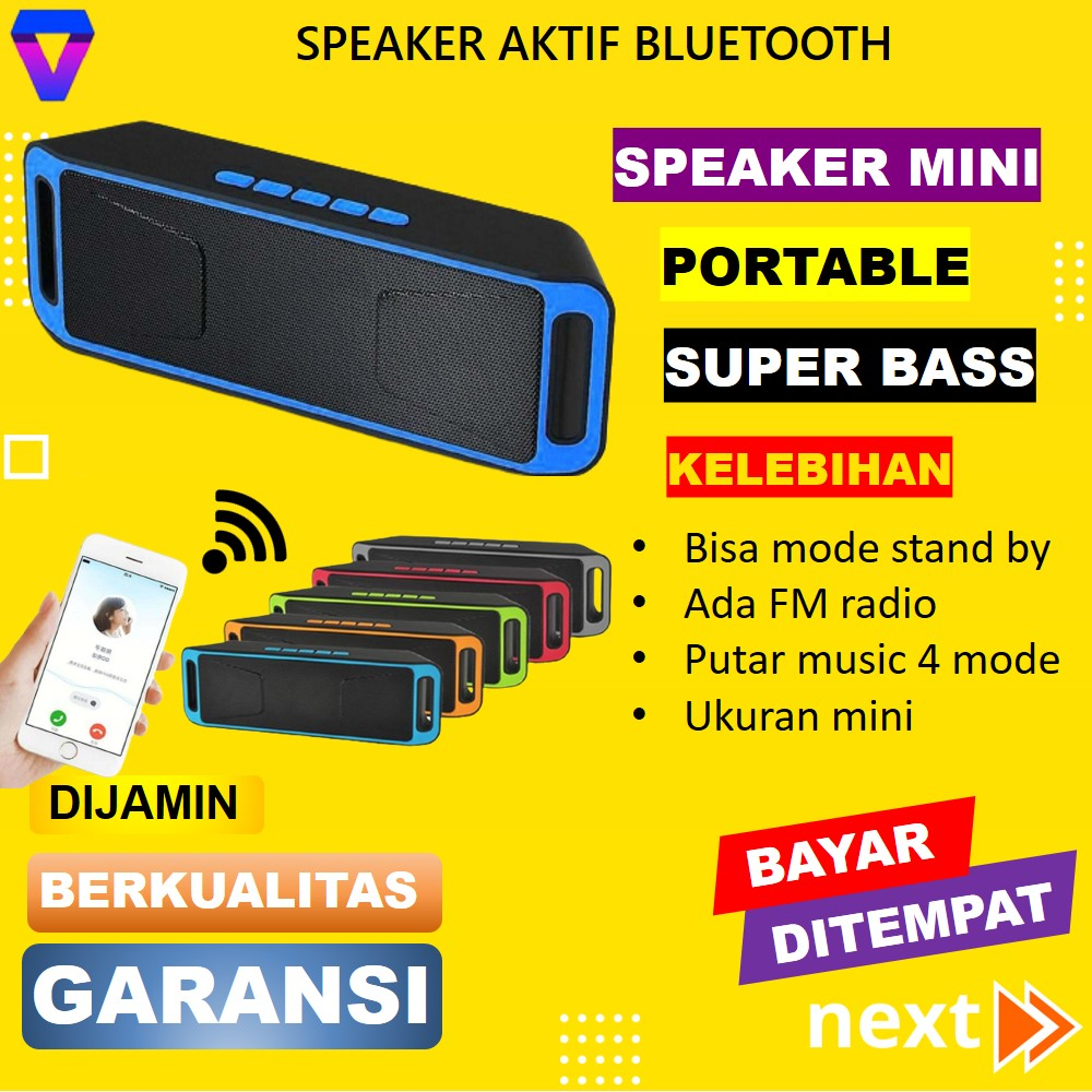 SPEKER BLUETOTH SUPER BASS SOUND BLUETOOTH MINI SPIKER AKTIF SPEAKER BLUETOOTH PORTABLE ADA RADIO JS187