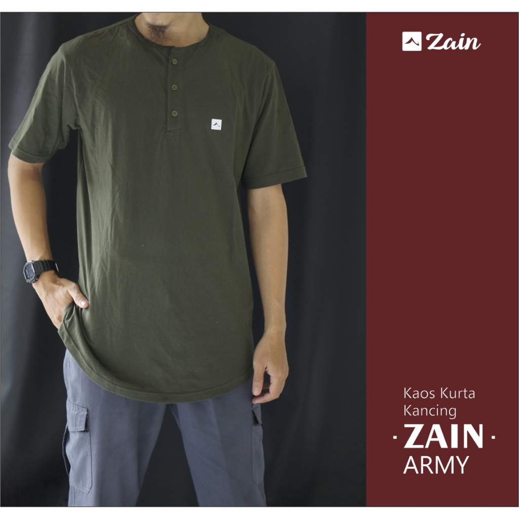 Kaos kurta ZAIN Kancing  - Cotton combed 24s