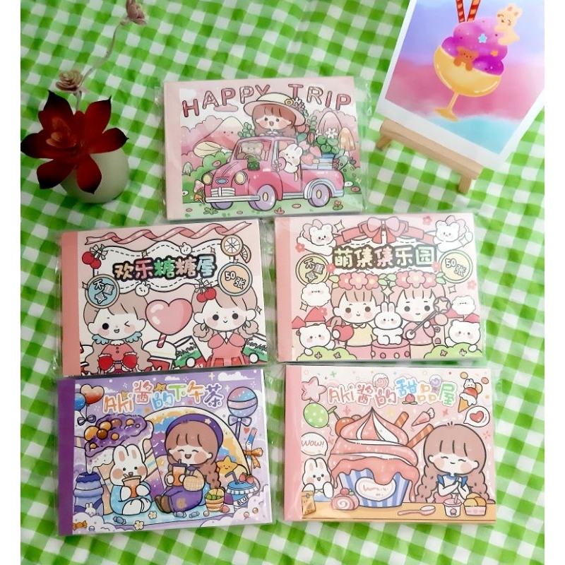 

50 Lembar Sticker Buku Viral/Sticker korea/Sticker aesthetic/DIY/Craft/planner/Jurnal/Diary